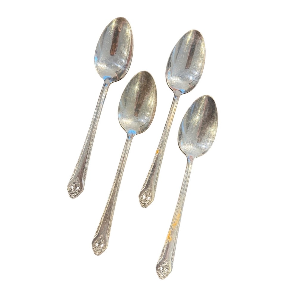 Vintage Holmes & Edwards Lovely Lady Silverplate Teaspoons Set of 4